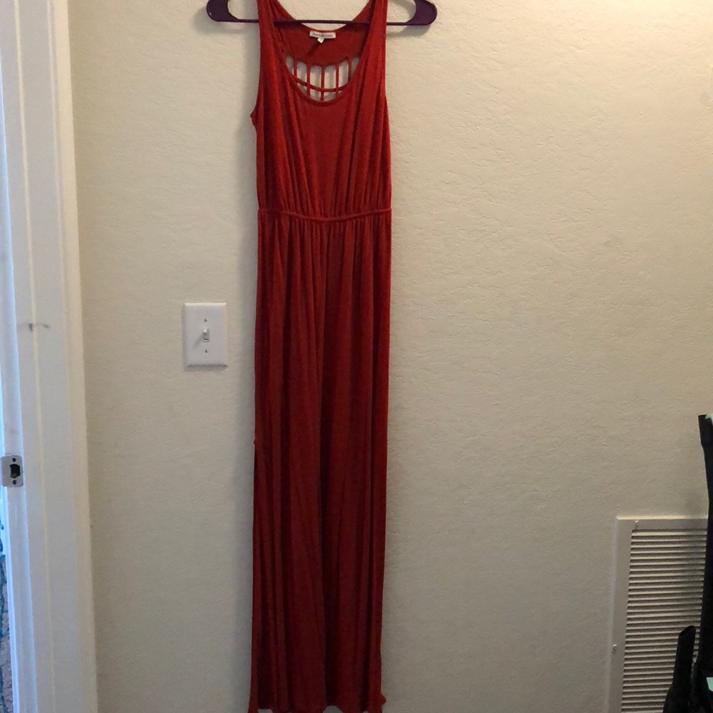 Dress with checkerboard back